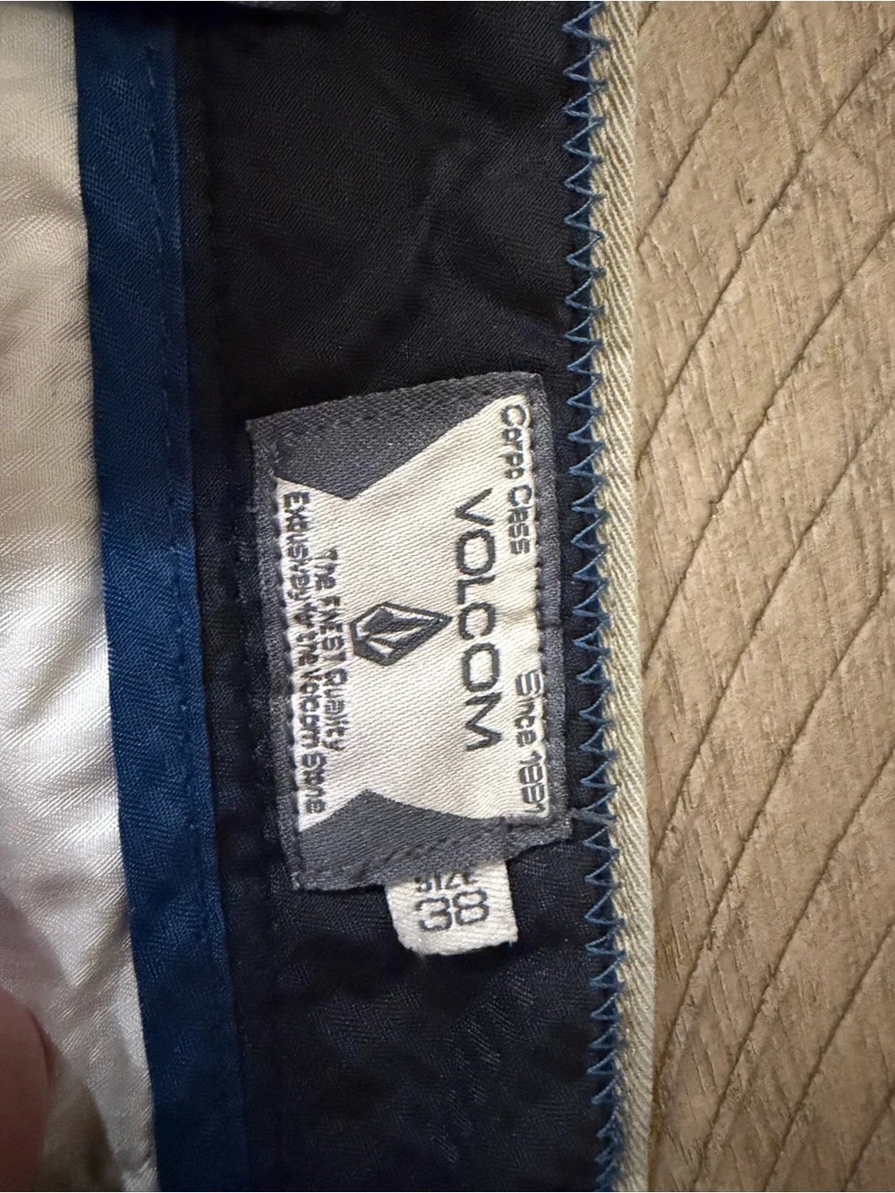 Volcom Men's Flat Front Shorts in Light Khaki